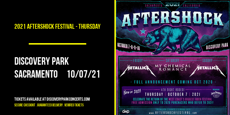 2021 Aftershock Festival - Thursday at Discovery Park tickets 2021 Aftershock Festival - Thursday at Discovery Park